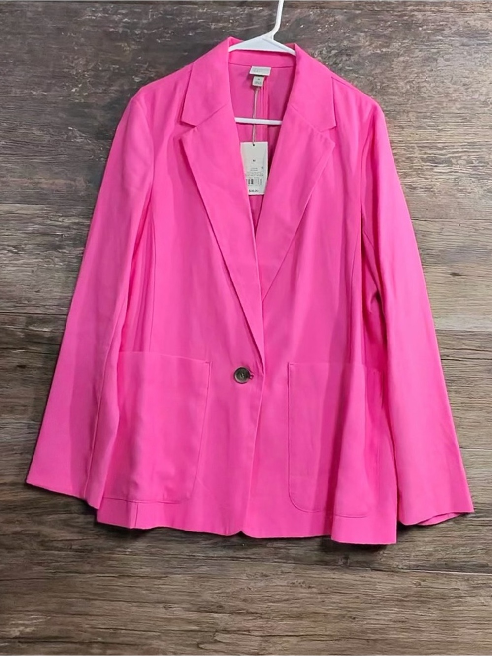 a new day Hot Pink Single-Button Blazer